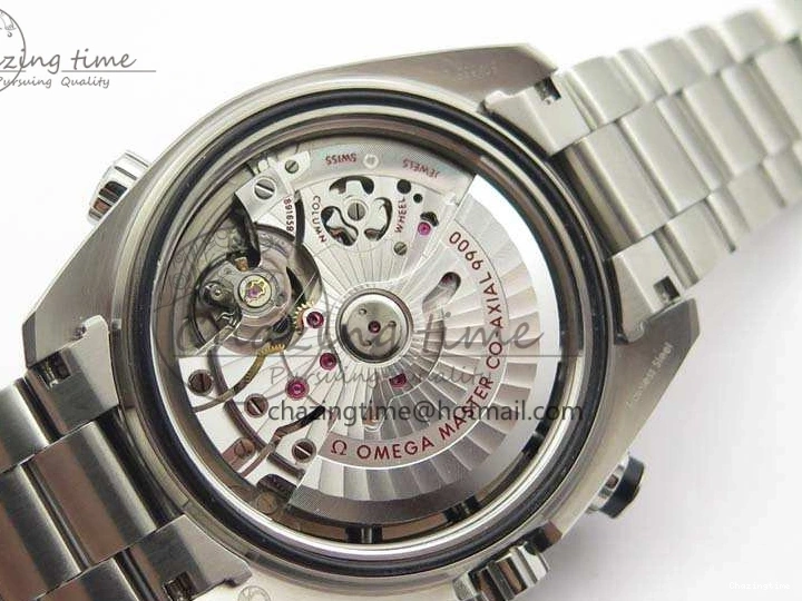 0120 FastDry Planet Ocean Master Chrono SS OM 1:1 Best Edition Black Dial On SS Bracelet A9900 V 8112